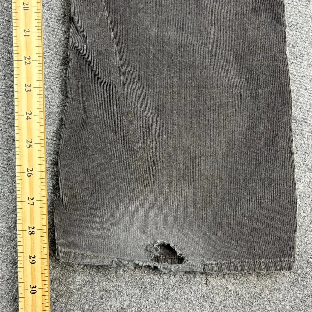 Banana Republic Straight Corduroy Pants Mens Size 36x30 Black Baggy Wide Leg Y2K